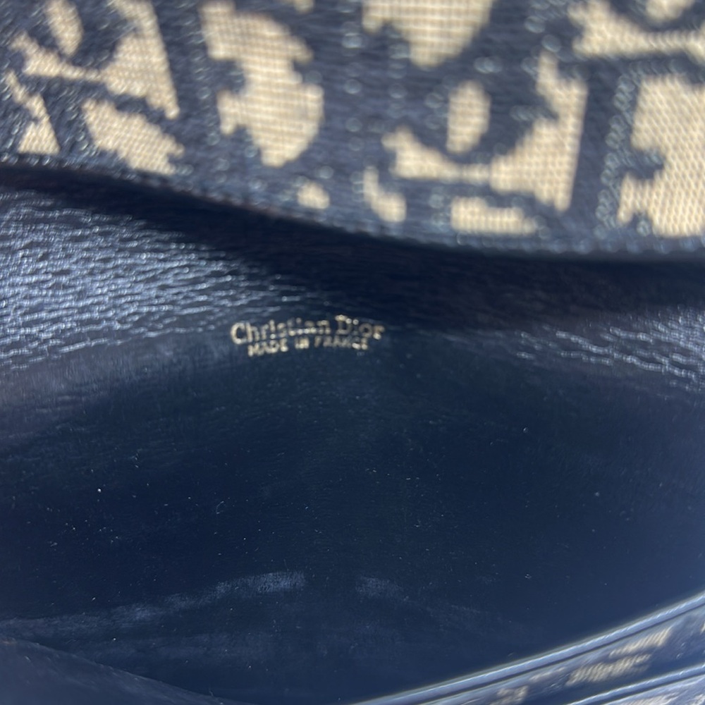 Christian Dior Monogram Black & Tan Envelope Small Clutch Wallet - Picture 7 of 9
